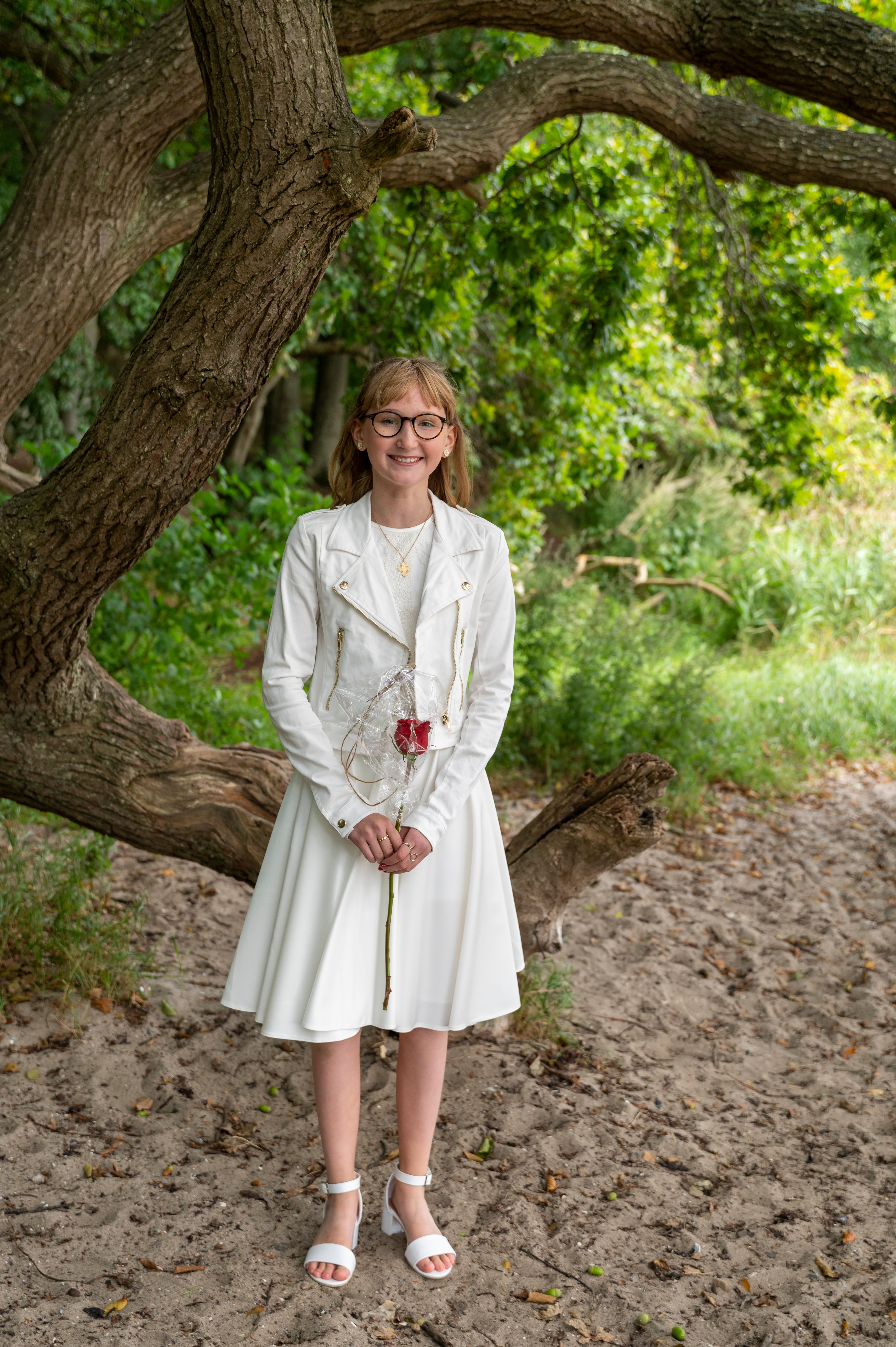 Konfirmations billede taget ved strand